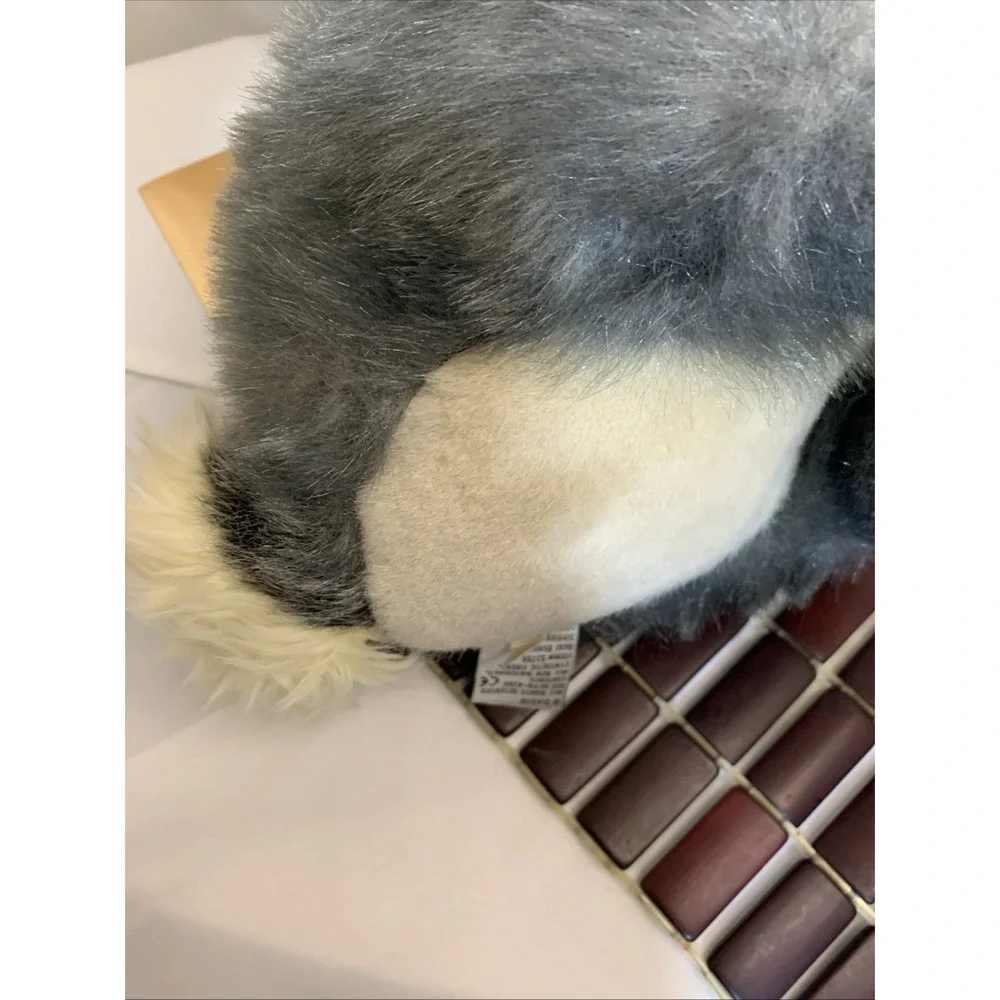 Vintage 19 Dakin Real Bunny Plush Stuffed Animal Gray‎ Ears Soft Father